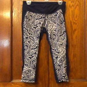 Jcrew/new balance paisley crop leggings